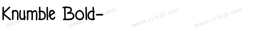 Knumble Bold字体转换